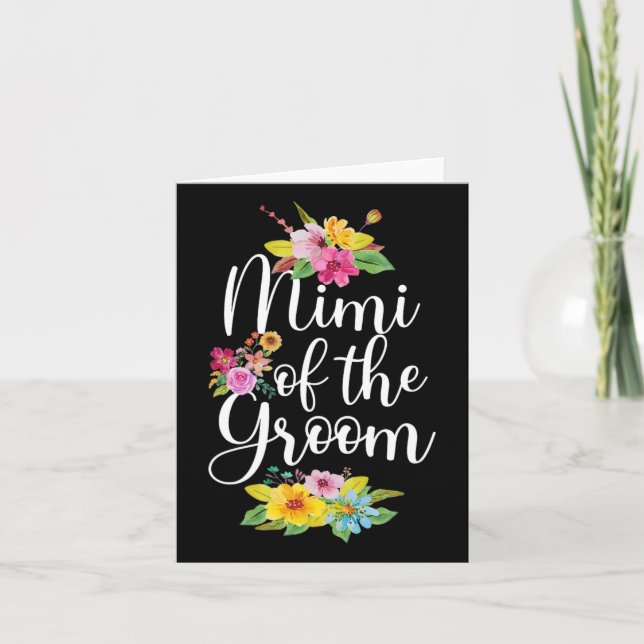 Tarjeta Mimi de las flores de Groom Mimi de Groom (Anverso)