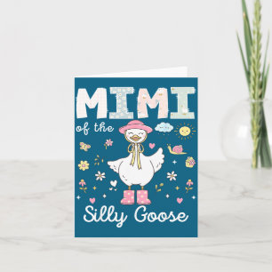 Tarjeta Mimi del ganso tonto chica cumpleaños 1 familia