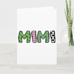 Tarjeta Mimi fútbol Cumpleaños divertido de fútbol Niño Fa
