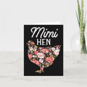 Tarjeta Mimi Hen Flores Día de la Madre Granja de pollo Ab