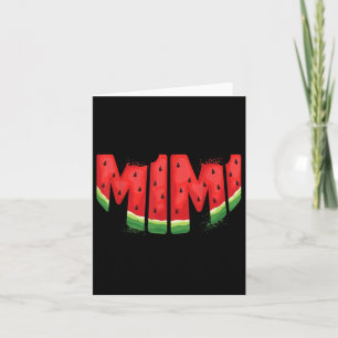 Tarjeta Mimi Sandía Divertida Fruta De Verano Familia Comb
