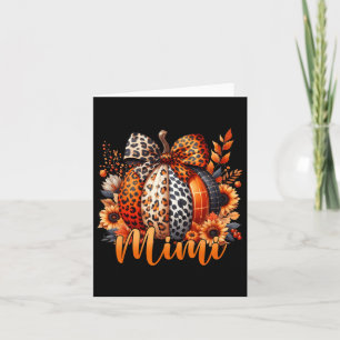 Tarjeta Mimi Thankding Leopard Pumpkin Sunflower Coquet