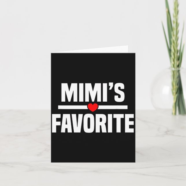 Tarjeta Mimi's Favorite Granhild Funny Grandson Granddaugh (Anverso)