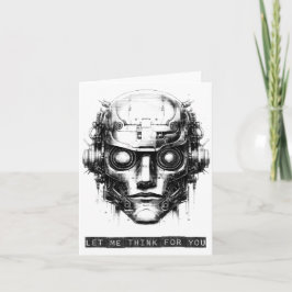 Tarjeta Mind Control Cyberpunk Robot Black Print