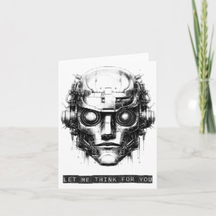 Tarjeta Mind Control Cyberpunk Robot Black Print