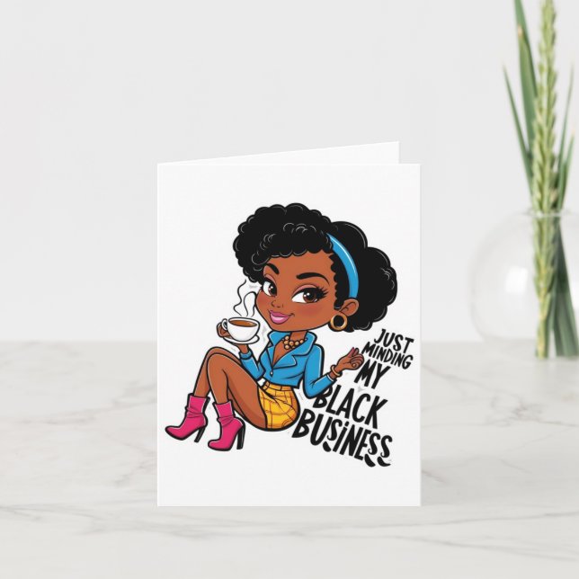 Tarjeta Minding My Black Business  (Anverso)