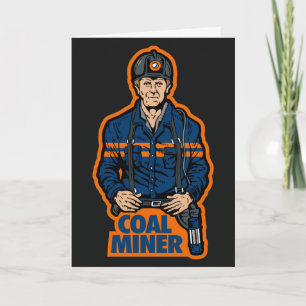 TARJETA MINERO DE CARBÓN VINTAGE