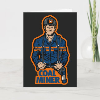 TARJETA MINERO DE CARBÓN VINTAGE