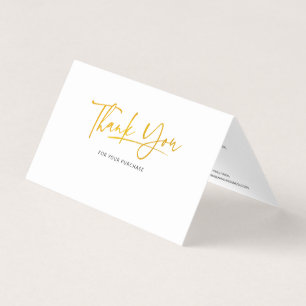 Tarjeta Mini de agradecimiento de mano con logotip