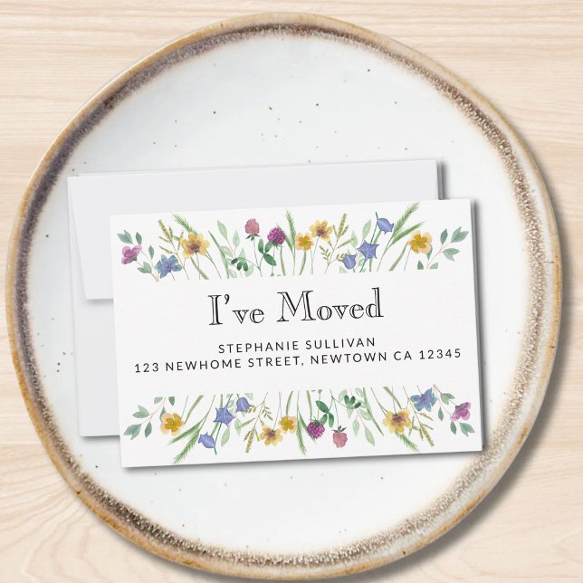 Tarjeta Mini de Anuncio de Mudanza Floral (Subido por el creador)
