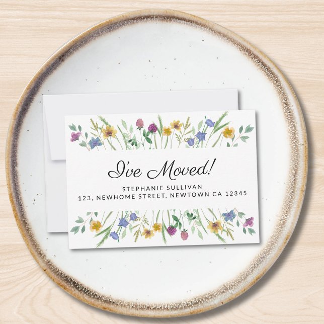 Tarjeta Mini de Anuncio de Mudanza Floral (Subido por el creador)