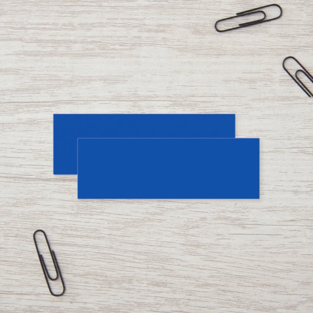 Tarjeta Mini de Negocios Azul Cobalto (Anverso/Reverso In Situ)