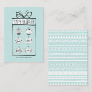 Tarjeta Mini de nota navideña para Ornamentos navi
