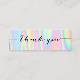 tarjeta mini de visita de agradecimiento en tonos 