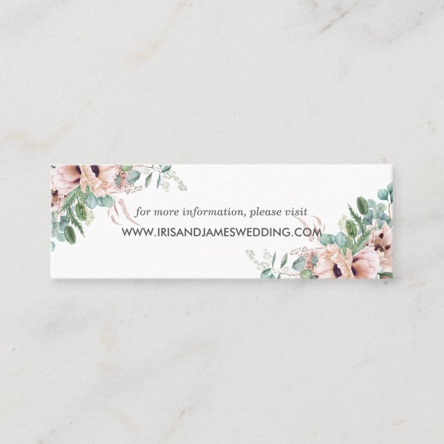 Tarjeta Mini del sitio web del Boda de vegetación  (Anverso)
