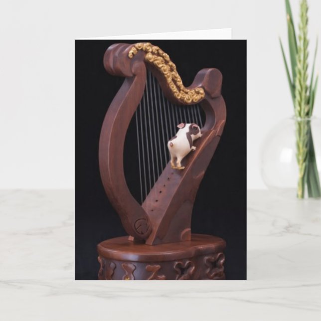 Tarjeta Mini Explorer Harp Greeting Card (Anverso)