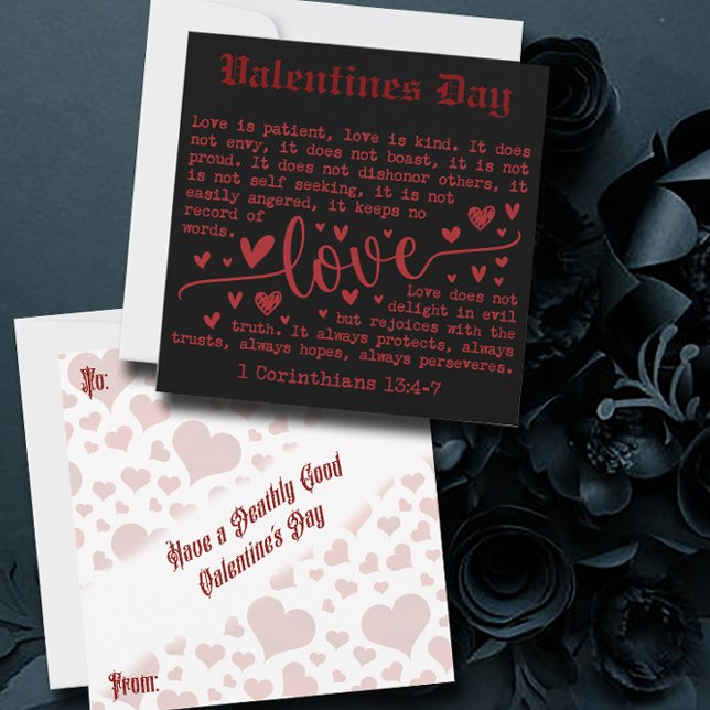 Tarjeta Mini Flat Gótica de San Valentín de Amor  (Subido por el creador)