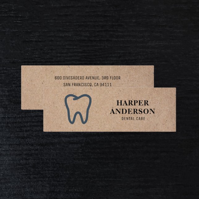 Tarjeta Mini Kraft Dental Moderna  (Subido por el creador)