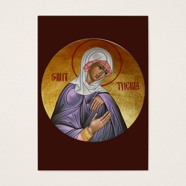 Tarjeta Mini Oración de Saint Thekla (Frente)