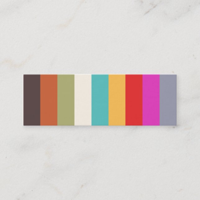 Tarjeta Mini Perfil de Rayas Coloridas (Anverso)