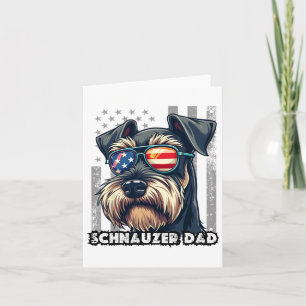 Tarjeta Mini Schnauzer Dad Dad Dog Padres Day Bandera Esta