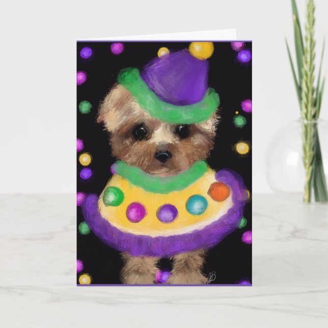 TARJETA MINI YORKIE POO   (Anverso)