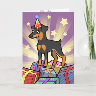 Tarjeta Miniatura de Cumpleaños Pinscher / Manchester Terr