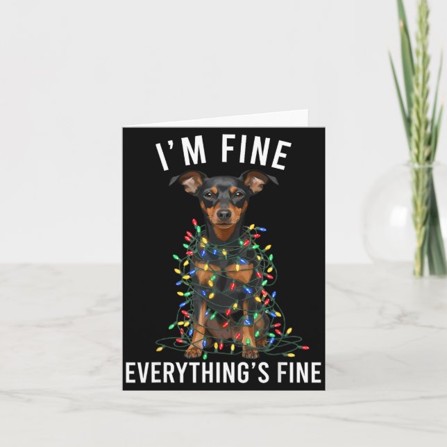 Tarjeta Miniature Nscher Christmas I'm Fine Everything Is  (Anverso)