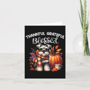 Tarjeta Miniature Schnauzer Perro Pumpkin Spice Feliz Otoñ
