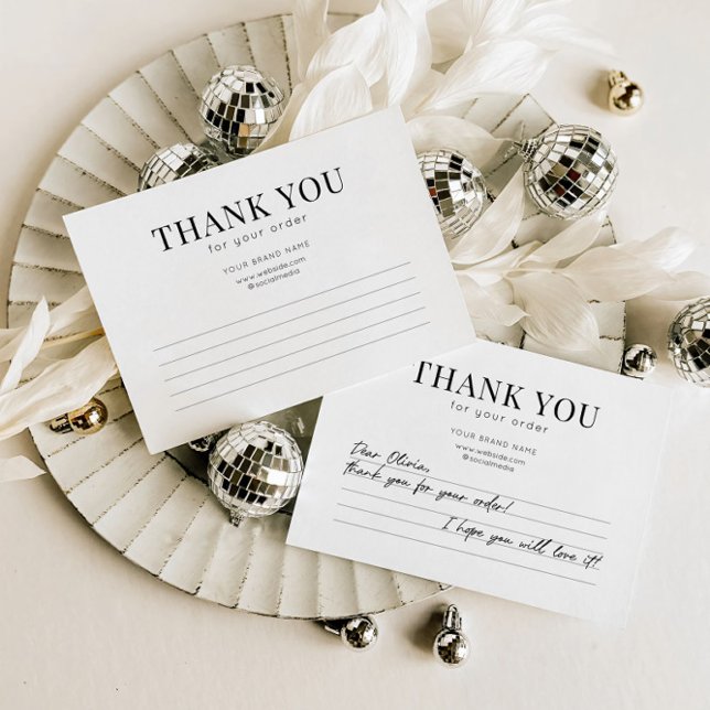 Tarjeta mínima de agradecimiento comercial (Subido por el creador)