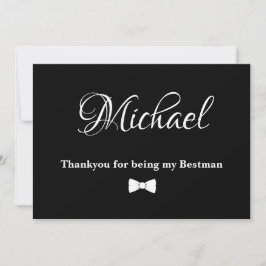Tarjeta mínima de agradecimiento para el hombre bl