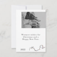 Tarjeta mínima de Navidades con dos fotos