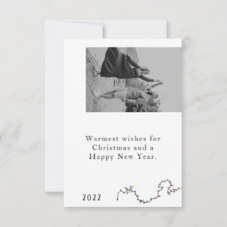 Tarjeta mínima de Navidades con dos fotos