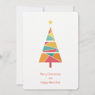 Tarjeta mínima de Navidades de árbol de Navidad