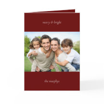 Tarjeta mínima de Navidades fotográficos merry y l