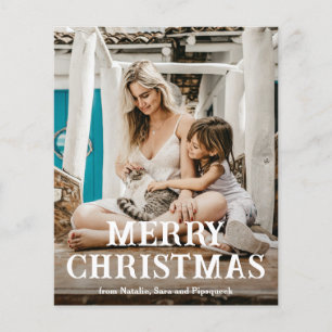 Tarjeta mínima de Navidades modernos fotográficos