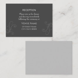 Tarjeta Mínima De Recepción De Boda