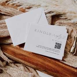 Tarjeta mínima de respuesta al corazón blanco verd