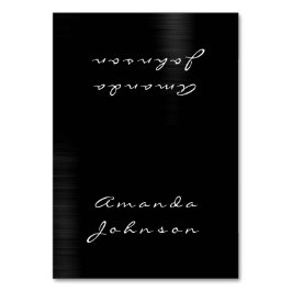 Tarjeta mínima de tabla de nombres Metalizado