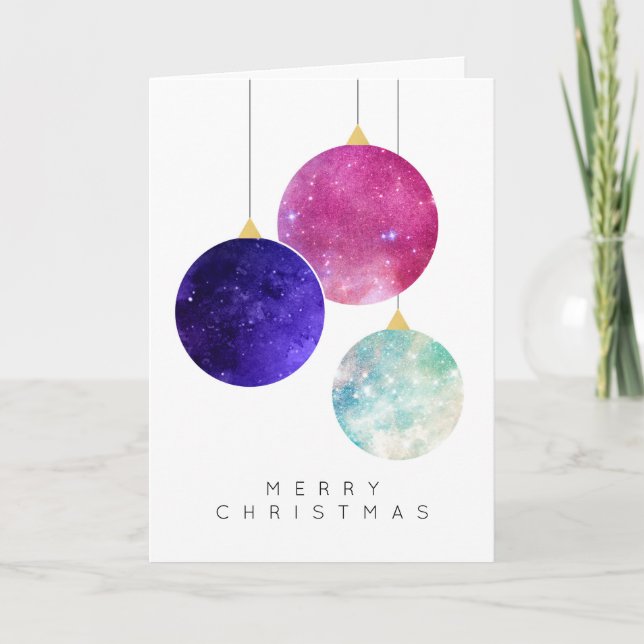 Tarjeta mínima moderna de Navidades de vacaciones  (Anverso)