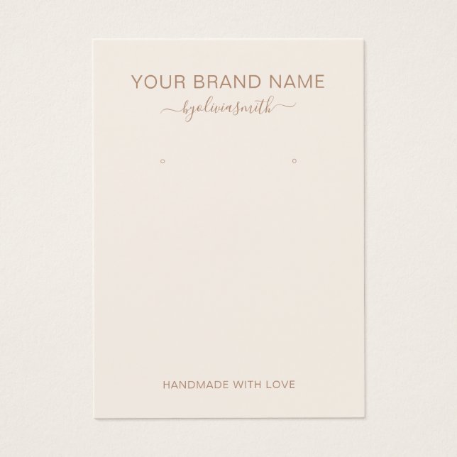 Tarjeta mínima moderna de visualización de joyas n (Frente)