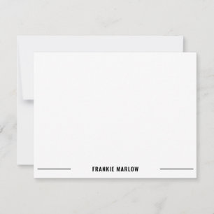 Tarjeta Mínima Simple Classic Masculina de Nota Bl