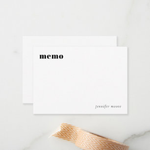 Tarjeta Mínima Simple Memo Planner Note