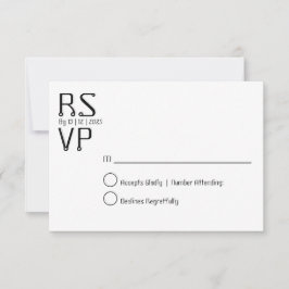 Tarjeta mínima simple rsvp