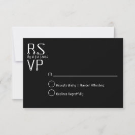 Tarjeta mínima simple rsvp