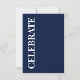 Tarjeta Minimal CELEBRATE | Navy Blue Holiday Greeting