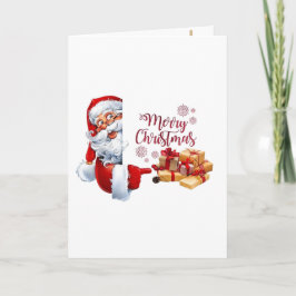 Tarjeta Minimal Golden Christmas Tree Card | Elegant Holid