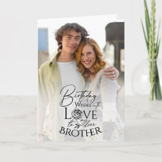Tarjeta Minimal Photo Birthday Keepsake Brother