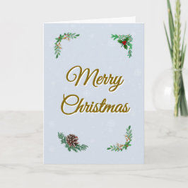 Tarjeta Minimal Snowy Christmas Folded Greeting Card