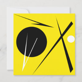 Tarjeta Minimalismo Resumen Patrón de arte Blanco amarillo